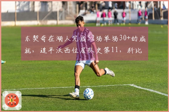 东契奇在湖人完成52场单场30+的成就，追平沃西位居队史第11，科比以431次领跑。